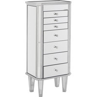 Margaux Mirrored Jewelry Armoire - Natural