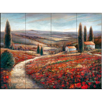 Tile Mural, Tuscan Palette by Ruane Manning