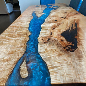 Live Edge Curly Maple River Table