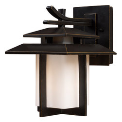 ELK Lighting - ELK Lighting Kanso 1-Light Outdoor Sconce, Hazelnut Bronze - Outdoor Wall Lights And Sconces