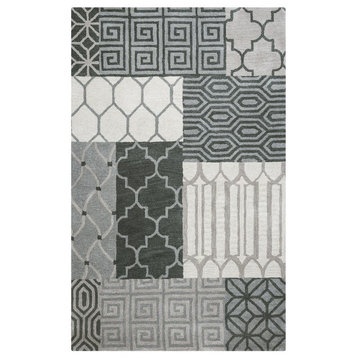 Rizzy Home Palmer PA9323 Multi-Colored Patchwork Area Rug, Rectangular 9' x 12'