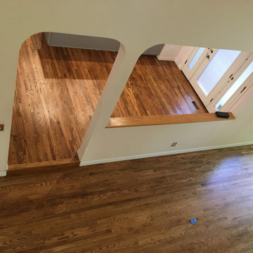Red Oak - Installed, Sanded, stained (Bona Golden Oak) and finished (Bona)