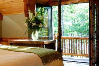 Example of an eclectic bedroom design in New York