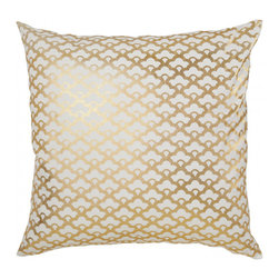 Caitlin Wilson Gold Lotus Pillow - Decorative Pillows