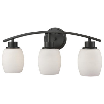 Casual Mission 3 Light Bathroom Vanity Light, Oil Rubbed Bronze