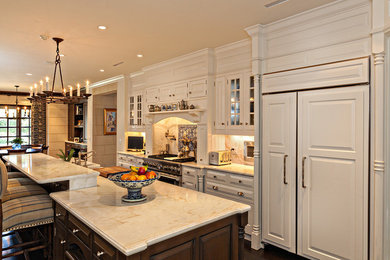 Example of a tuscan kitchen design in Miami