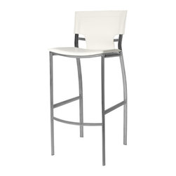 Vera Chrome Bar Stool | White (Set of 2) - Bar Stools And Counter Stools