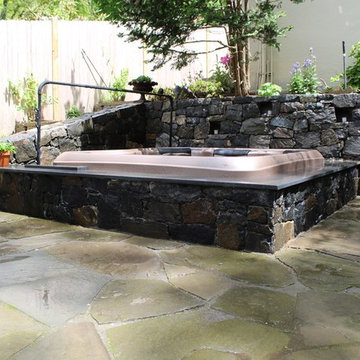 Hot Tub Set in Vault with Granite Stone Facade (Hastings-On-Hudson, NY)