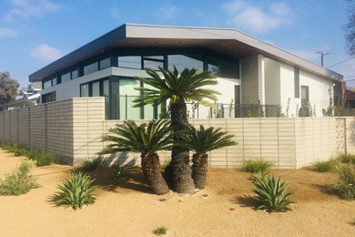 This is an example of a mid-century modern landscaping in Orange County.