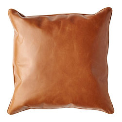 Tan Leather Cushion Cover | Hunting For George - Blankets
