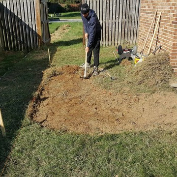 concrete pathway installation