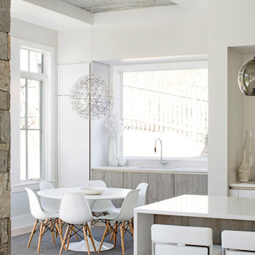 WAY Artic White Soft Melamine & Fossil Oak Matrix Kitchen in Arlington