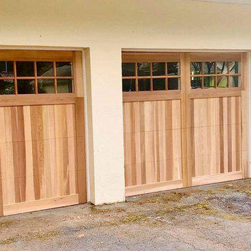 Insulated Western Red Cedar Wood Overlay Garage Doors (Pre-Stain)
