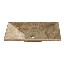 Lyon Travertine Bathroom Vessel Sink - Bathroom Sinks