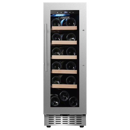 18 bottle Built-in/Freestanding Wine Ref with 7 color LED Lights, Silver