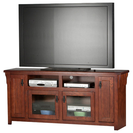 70" Mission Entertainment Console, Olive Oak