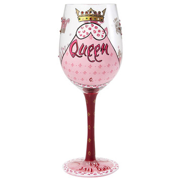 "Queen Too" Wine Glass