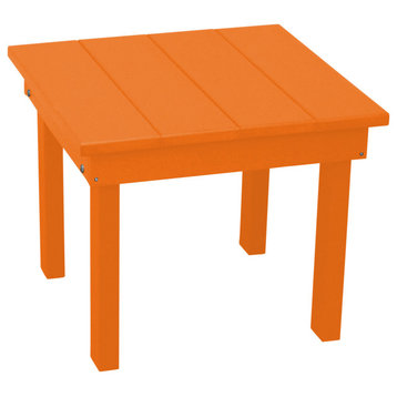 Poly Hampton End Table, Orange
