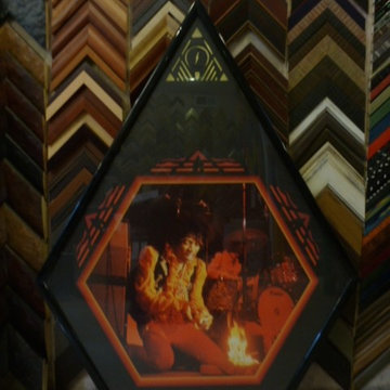 Exotic frame for photo of Jimi Hendrix