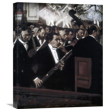 "The Orchestra of the Opera" Stretched Canvas Giclee by Edgar Degas, 18"x22"