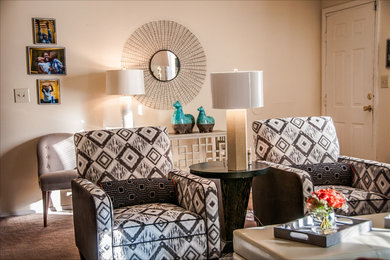 Living room - transitional living room idea in Atlanta