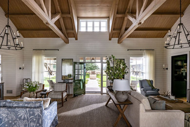 Living room photo in Dallas