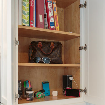 Hidden Charging Station inside small pantry
