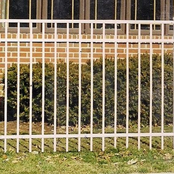 WHITE ALUMINUM FENCE