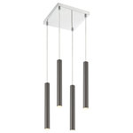 Z-LITE - Z-LITE 917MP12-PBL-LED-4SCH 4 Light Island/Billiard - Z-LITE 917MP12-PBL-LED-4SCH 4 Light Island/BilliardSleek and clean lines from this four-light pendant light add sophistication to any bathroom or hallway. Radiate with a reflective pearl black finish and elongated lines.Style: ModernCollection: ForestFrame Finish: Pearl BlackFrame Material: SteelShade Finish/Color: Pearl BlackShade Material: SteelDimension(in): 9.5(W) x 12(H)Cord/Wire Length: 118"Bulb: (4)5W LED-Integrated Base(Included),DimmableLED Source Lumen: 1800LED Delivered Lumen: 960LED Color Temperature: 3045�75K LED Color Rendering Index(CRI): CRI>80UL Classification/Application: ETL/CETL Certified/Damp