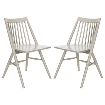 Safavieh Wren 19" Spindle Dining Chairs, Set of 2, Gray
