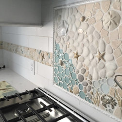 Custom Matching Kitchen Mosaic Backsplash & Border - Tile Murals