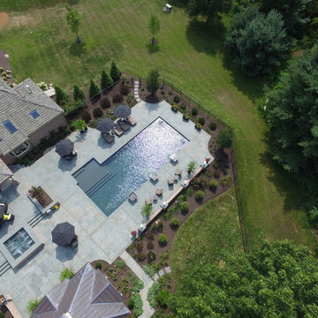 NESPA Award Winning custom pool and spa in Upper Saucon Township