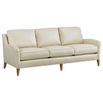 Tommy Bahama Home - Coconut Grove Leather Sofa - Graceful lines and saber legs blend to create a transitional silhouette.