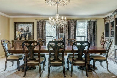 Inspiration for a large timeless dining room remodel in St Louis
