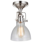 Craftmade - Craftmade State House 1 Light Bell Semi Flush, Polished Nickel - Part of the State House Collection