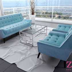 GERANIUM COFFEE-POLISHED STAINLESS STEEL - Coffee Tables