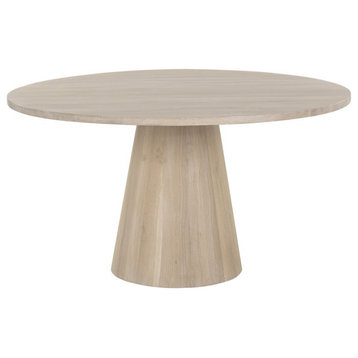Elina Dining Table, Light Oak, Round