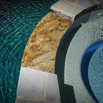 Golden Sparkle Granite Pool Bar