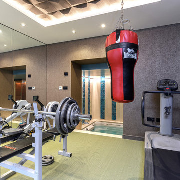 Modern basement extension housing a gym