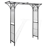 vidaXL - vidaXL Garden Arch Garden Trellis for Climbing Plants Arbor Archway Black - This garden arch, a perfect choice for roses and climbing plants, is surely an eye-catcher in any garden, patio or terrace. Made from iron, this garden arch is strong to support climbing plants. The garden arch measures 78.7" in width and 80.3" in height, and you could decide how deep it is buried into the ground.
