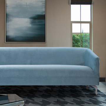 Elaine Tight Back Sofa, Arctic Blue