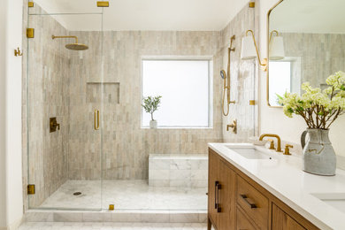 Inspiration for a transitional bathroom remodel in Austin