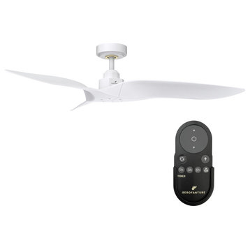 Aerofanture 52 in Modern Indoor/Outdoor DC Motor Ceiling Fan with Remote, White