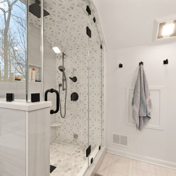 Modern Steam Shower Bathroom Remodel in Reston, VA