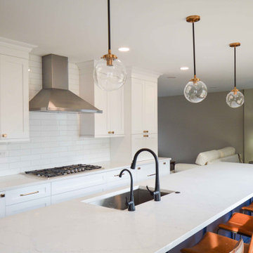 Arlington Heights Blue and White Kitchen