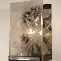 Oslo Sconce - with Rock Crystal shade - Wall Sconces