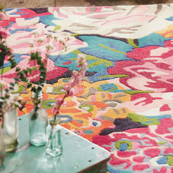 Rose & Peony Cerise 45005 - Area Rugs