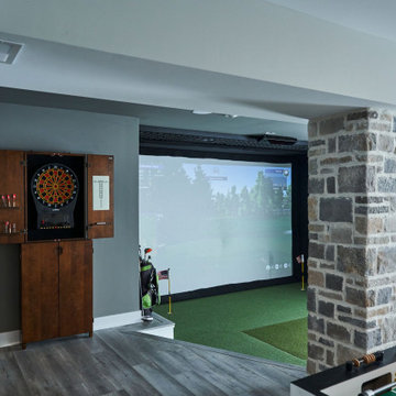 Basement Remodel with Golf Simulator
