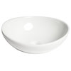 ALFI brand ABC913 White 16" Egg Shape Above Mount Ceramic Sink