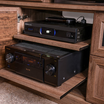 Hidden Media Compomnents Cabinet for a Traditional Home